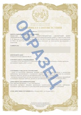 Образец Сертификат СТО 01.064.00220722.2-2020 Зеленодольск Сертификат СТО 01.064.00220722.2-2020 